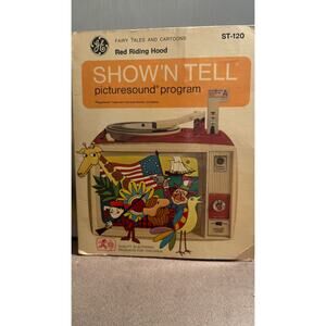 Little Red Riding Hood Show 'N Tell Vintage Record Picturesound Program As Is